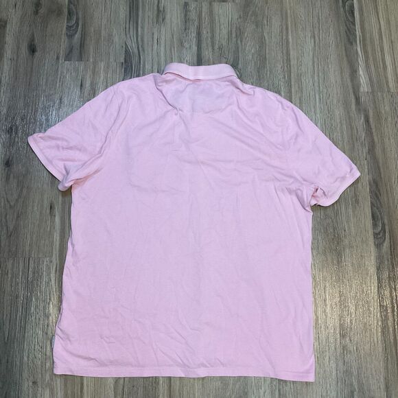 Ted Baker London Men's Solid Short Sleeve Polo Shirt Pink Size 6 - Picture 6 of 8